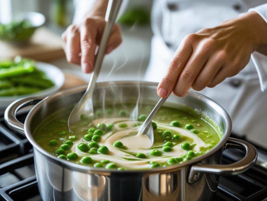 Remove the bouquet garni and add the béchamel