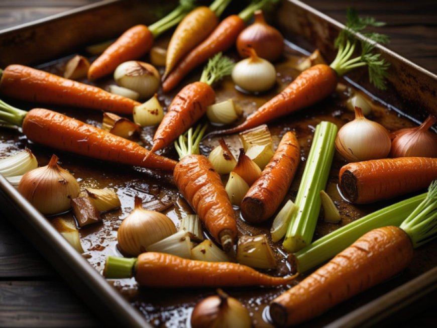 Brown off the carrots, onions and celery.