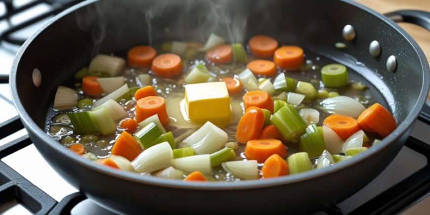 Cook vegetables in butter.