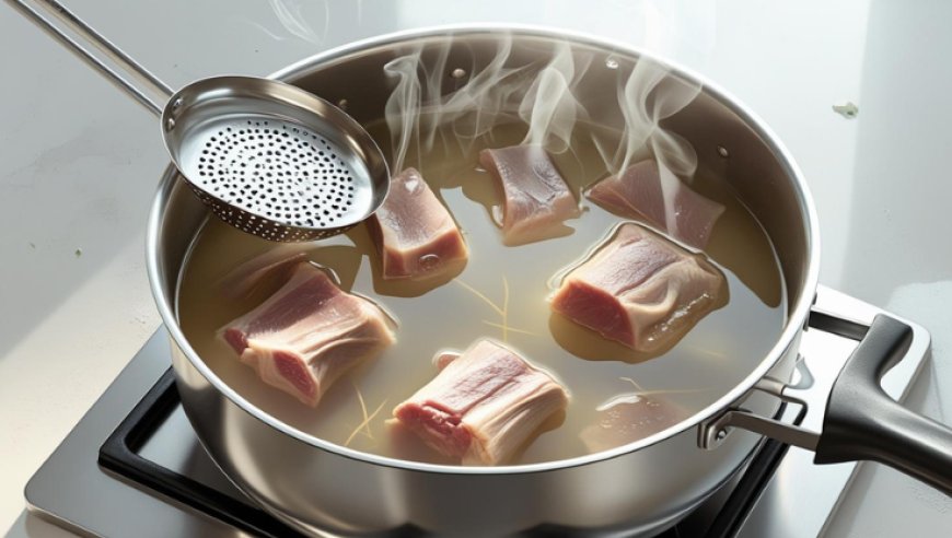 Cover mutton with cold water and boil