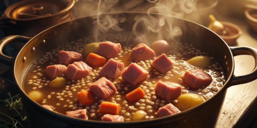 Cut the meat into neat pieces the same size as the vegetables.