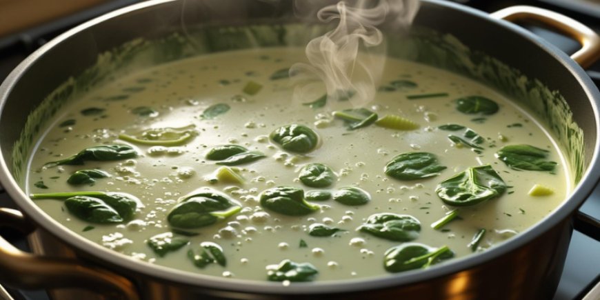 Simmer the soup.