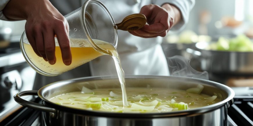 Add chicken stock.
