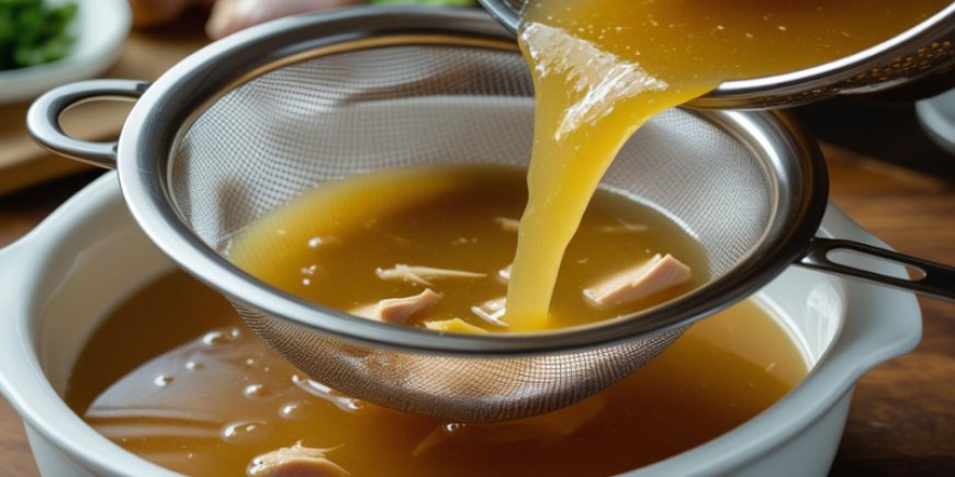 Sieve through a conical strainer.