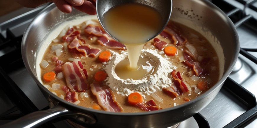 Mix in the flour.