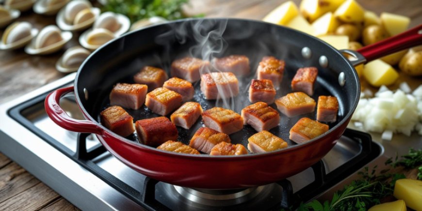 Dry-fry the pork.