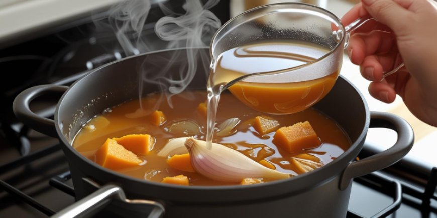 Add the chicken stock.
