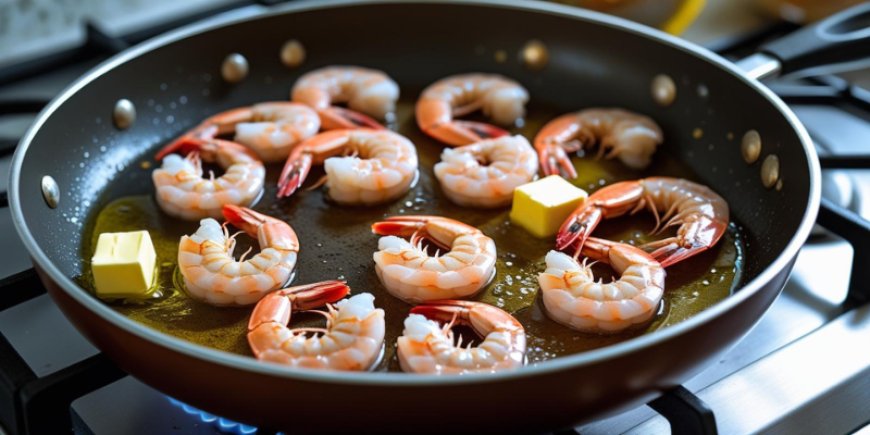 Cook the prawns.