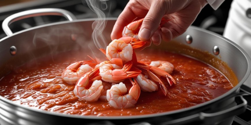 Add in the prawn mix.