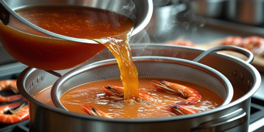 Pour over the fish stock.