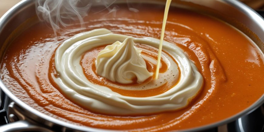 Add cream and sherry.