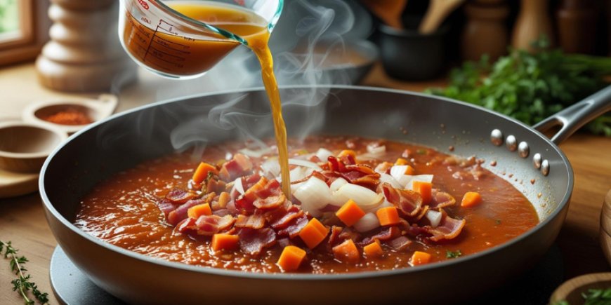 Add the hot stock.