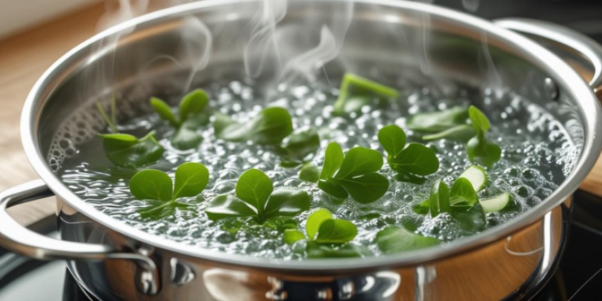 Boil watercress leaves.
