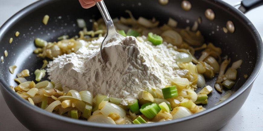 Mix in the flour.
