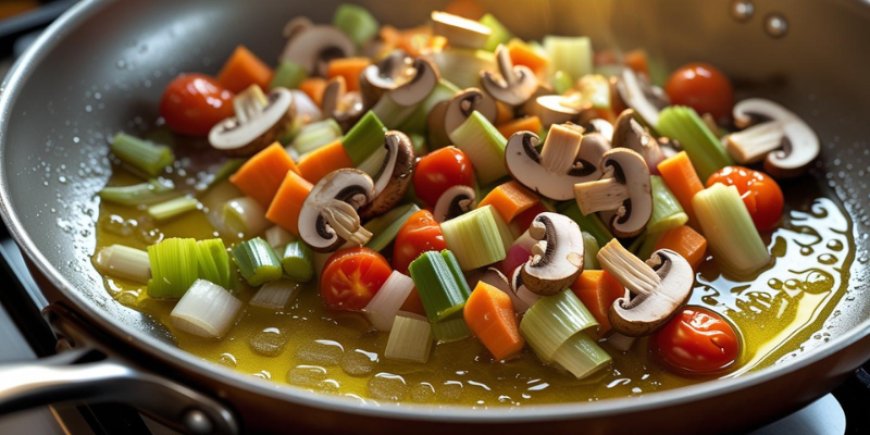 Fry the vegetables.