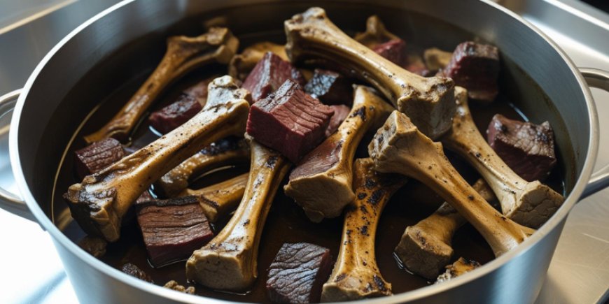 Place the bones in a stock pot.