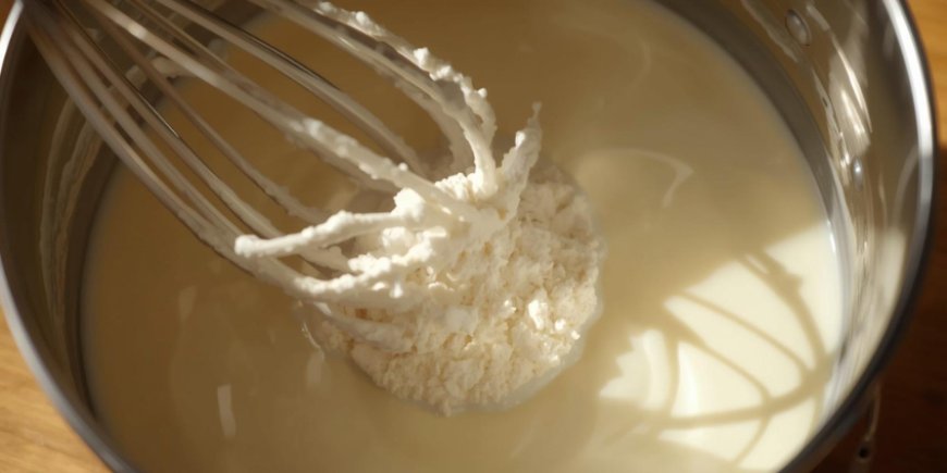 Whisk in the sauce flour.