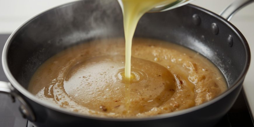 Add the boiling chicken stock
