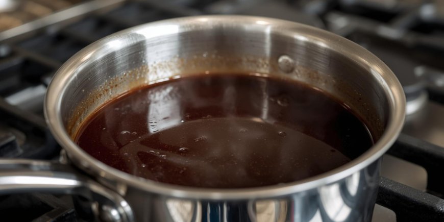 Boil the demi-glace.