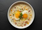 Poached Quail Eggs with Smoked Haddock chowder Recipe