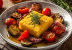 Crips Polenta and Roasted Mediterranean Vegetables Recipe