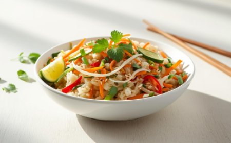 Asian Rice Salad Recipe with Step by Step Pictures