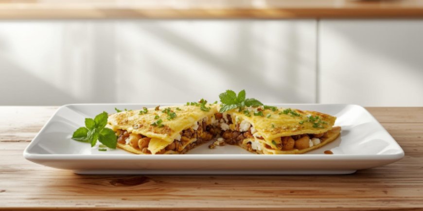 Feta, Mint, Lentil and Pistachio Omelette Recipe: with Images