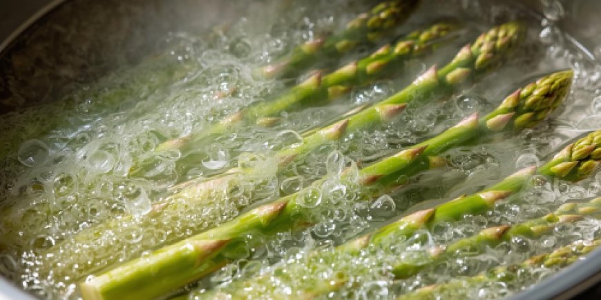 Boil the asparagus.