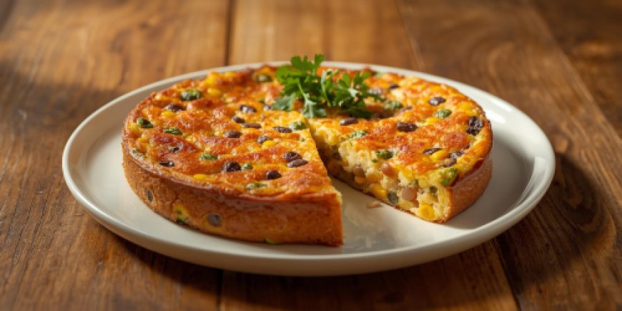 Duck Egg Frittata with Sweetcorn and Beans Recipe