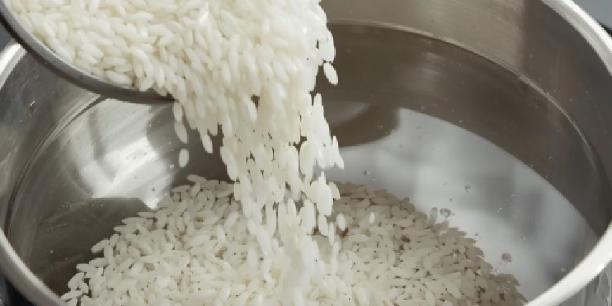 Add rice into a saucepan.