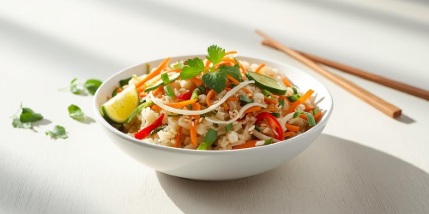 Asian Rice Salad Recipe with Step by Step Pictures