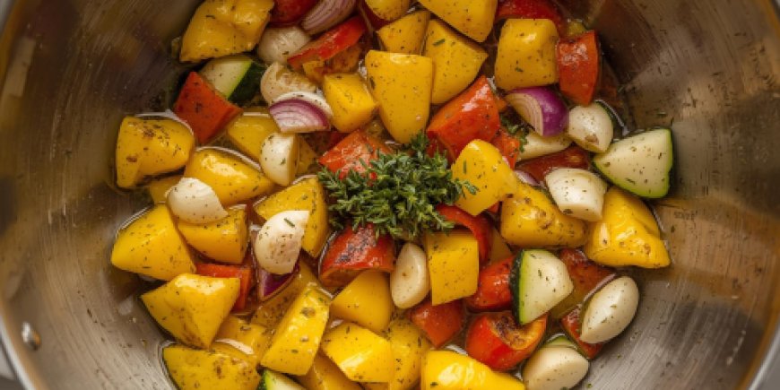 Toss the vegetables.