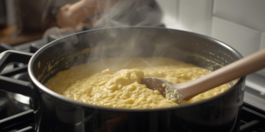 Boil the vegetable stock.