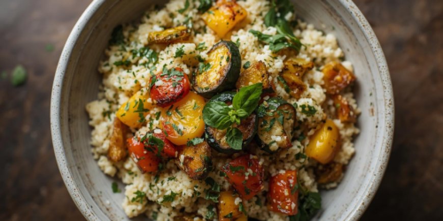 Add the roasted vegetables.