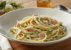 Spinach Fettuccine with Ham and Cream Cheese Recipe