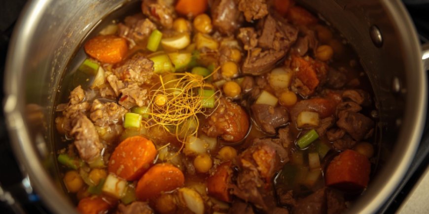 Add the ginger and saffron.