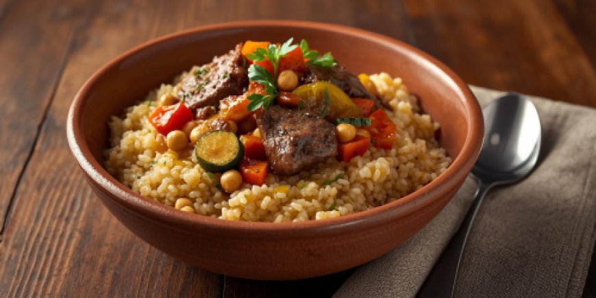 Couscous with Meat and Vegetables Recipe with Step by Step Images