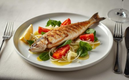 Whole Grilled Mackerel with Tomatoes, Basil and Shaved Fennel Recipe