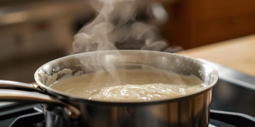 Boil the fish stock.