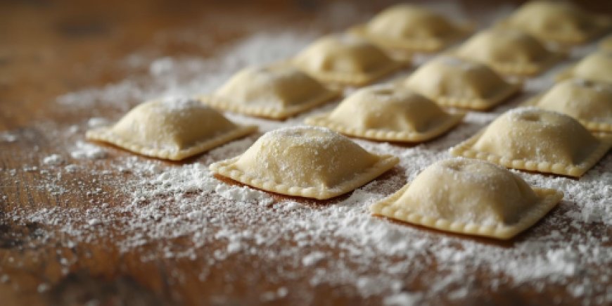 Make the ravioli shapes.