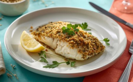 Herb-Crusted Baked Cod Recipe with Images