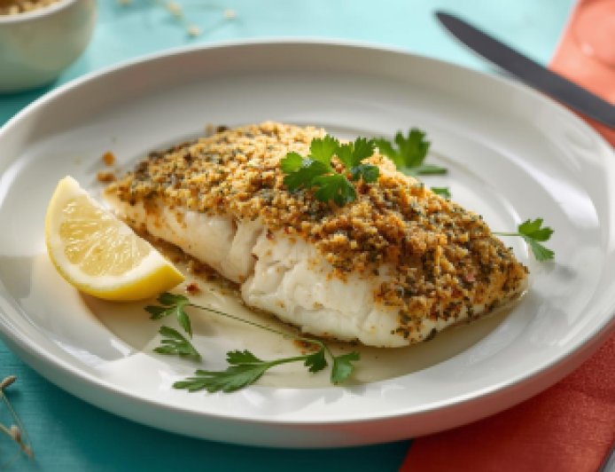 Herb-Crusted Baked Cod Recipe with Images