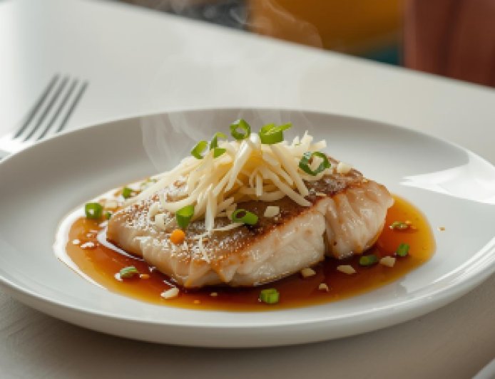 Steamed Fish with Garlic, Ginger and Spring Onions Recipe