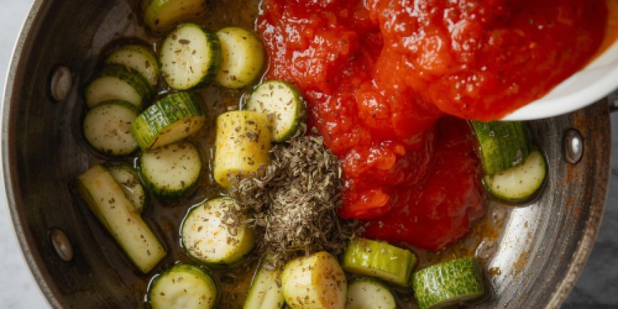 Cook the courgettes.