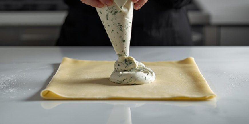 Pipe the ricotta mixture.