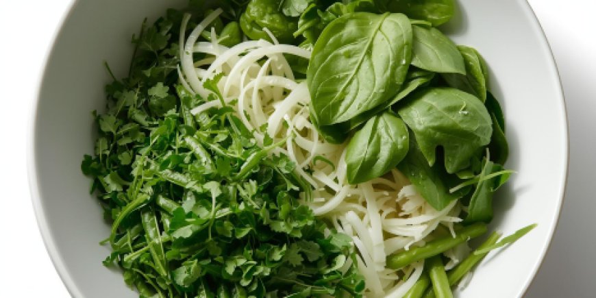 Place all the salad ingredients in a large bowl.