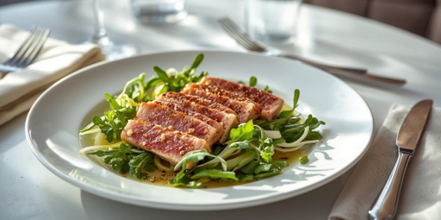 Grilled Tuna, Rocket and Fennel Salad Recipe with Pictures