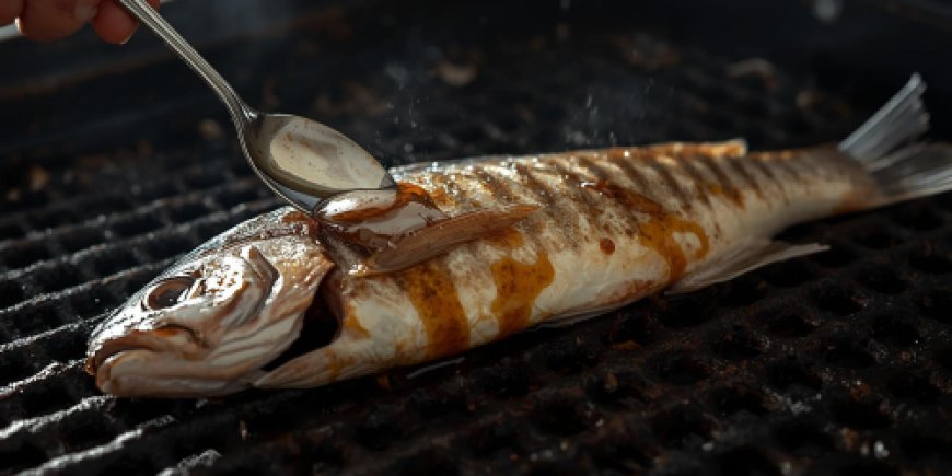 Baste and cook the fish evenly.