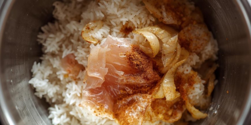 Add the cooked rice.