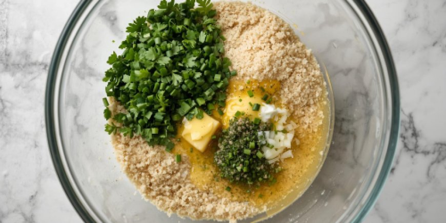 Form the herb crust mixture.